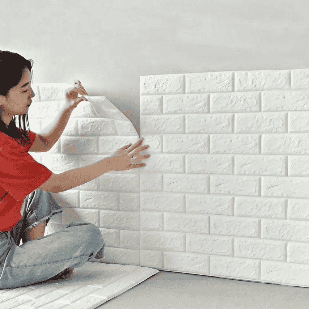 Angled front view highlighting brick texture
