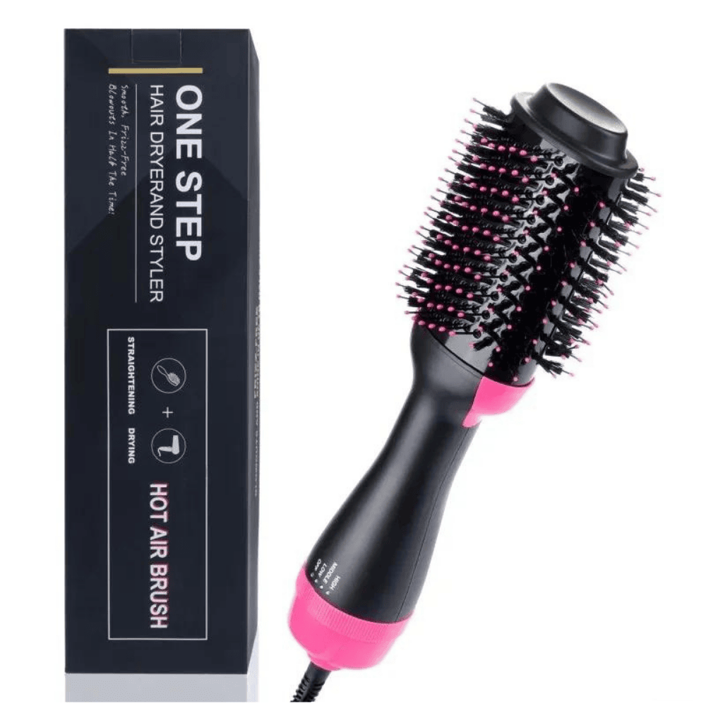 Displayed box of hair dryer brush