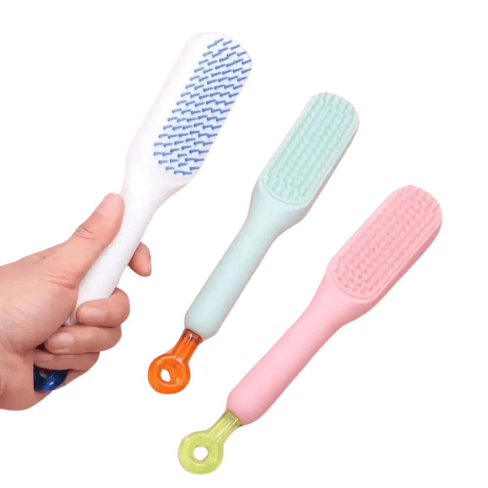 Detailed look at the densely packed elastic bristles designed for deep massage.