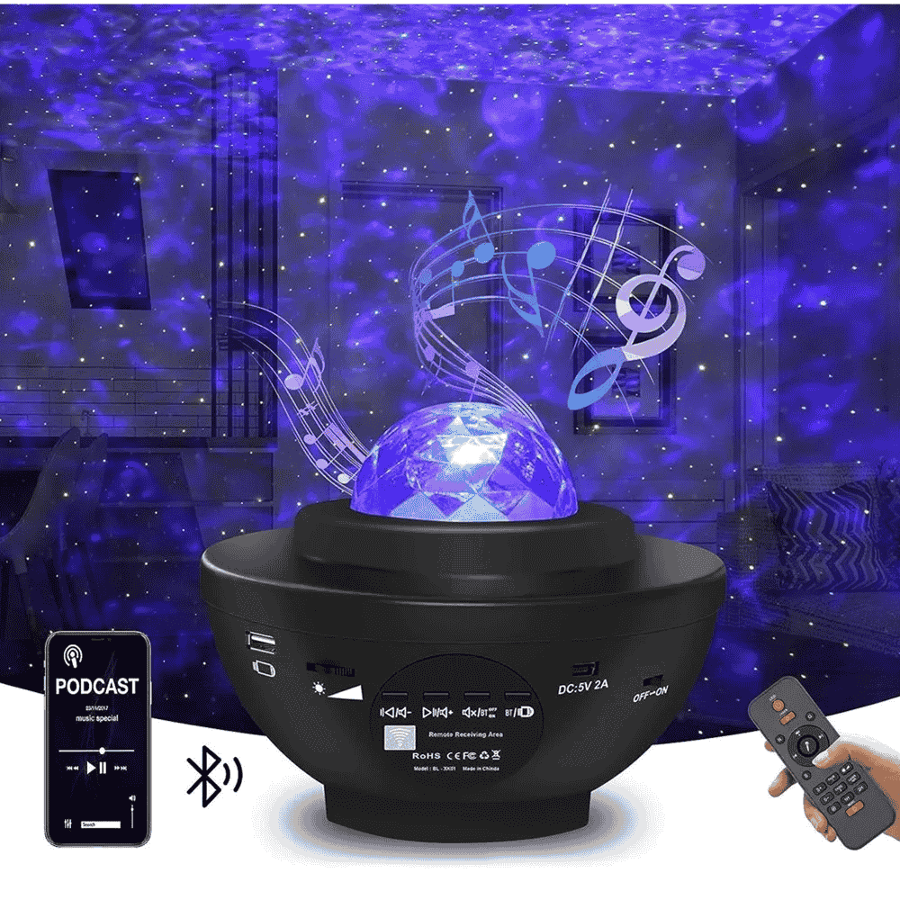 full-picture-1 displaying projector setup in a cozy bedroom