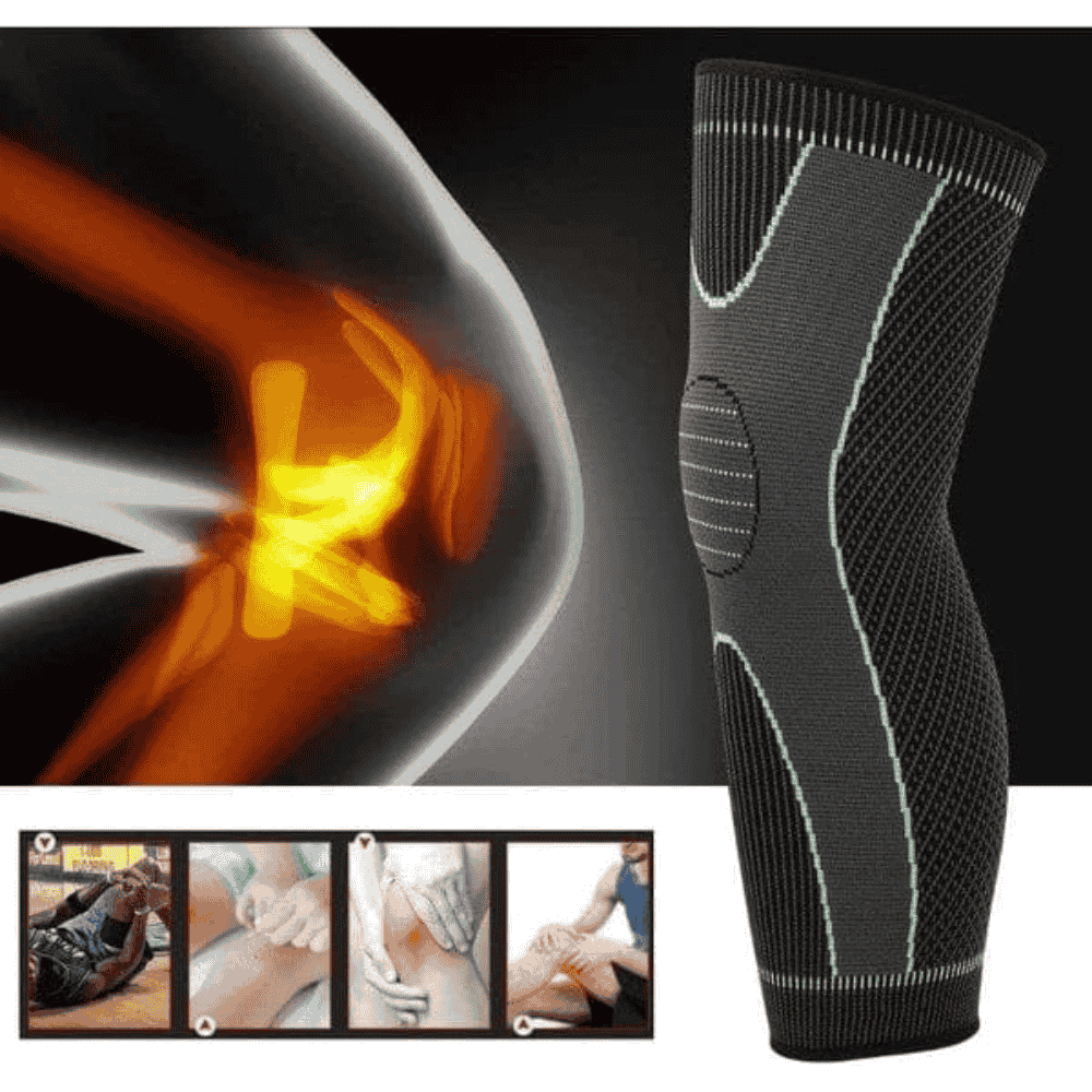 Complete view of unisex compression support sleeve