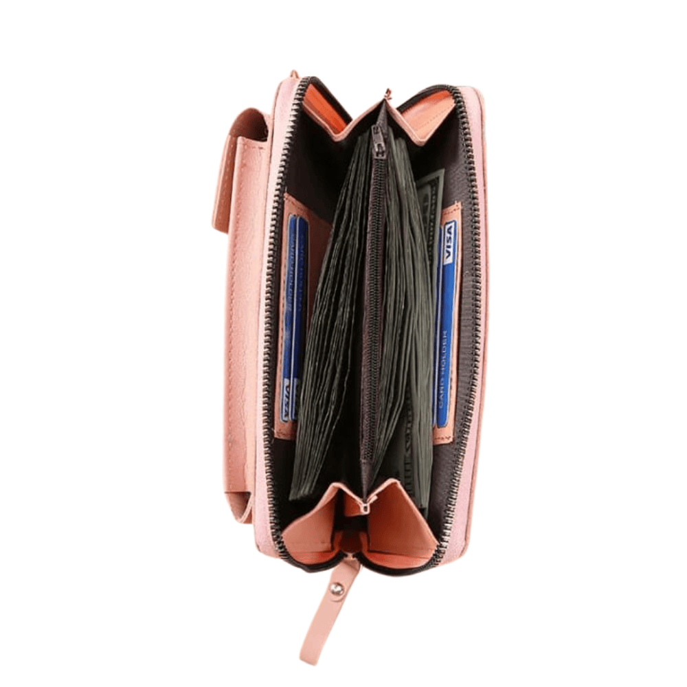 inside showing card slots and mobile compartment