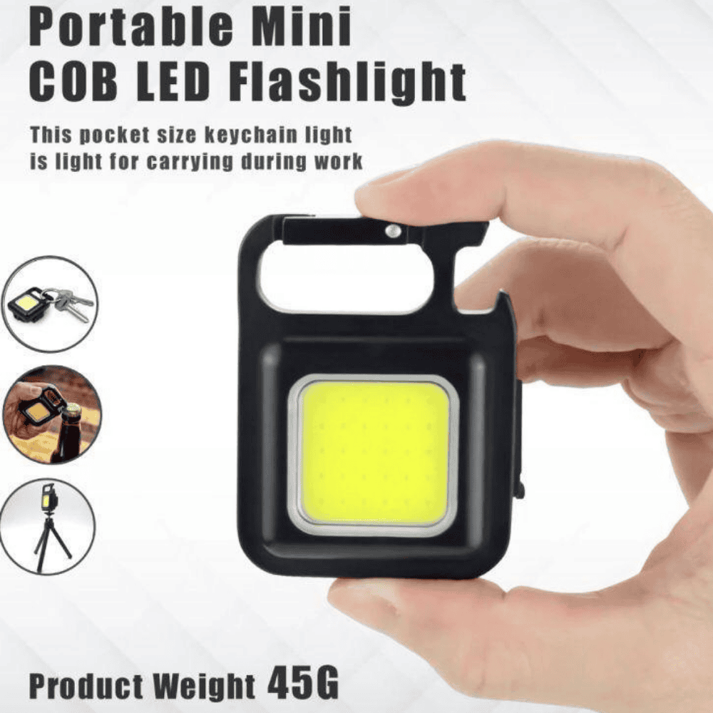 Portable keychain light for everyday and emergency use