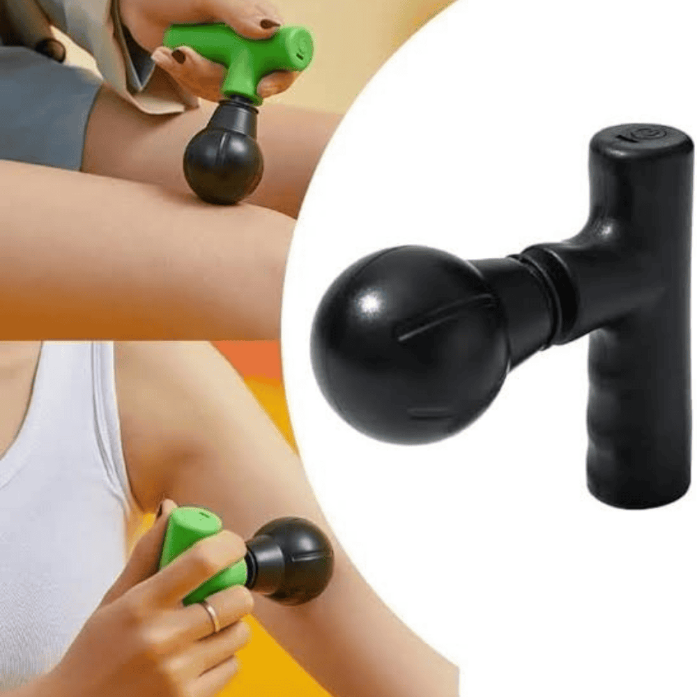 Massager in action, held in hand