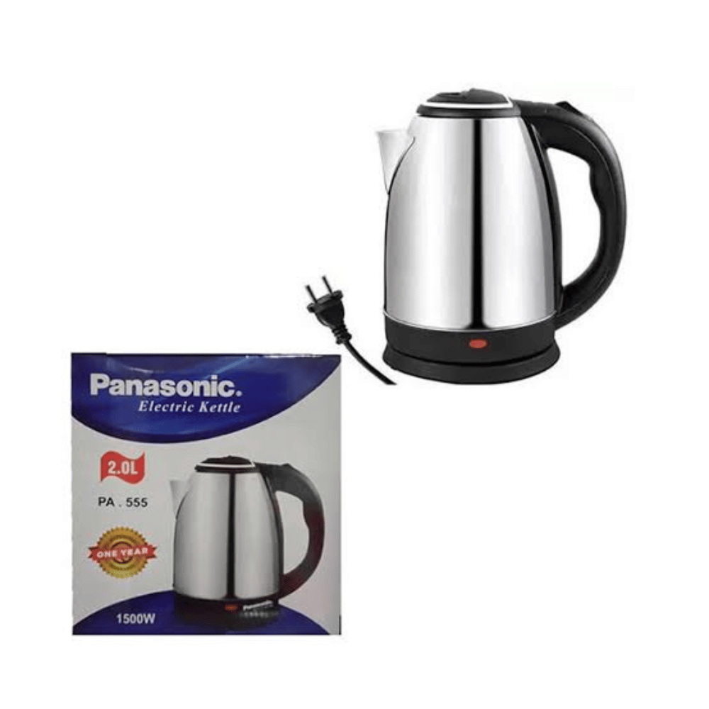 Panasonic electric kettle with packaging on a white background