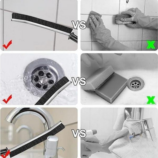 Comparison of cleaning brush effectiveness before and after use