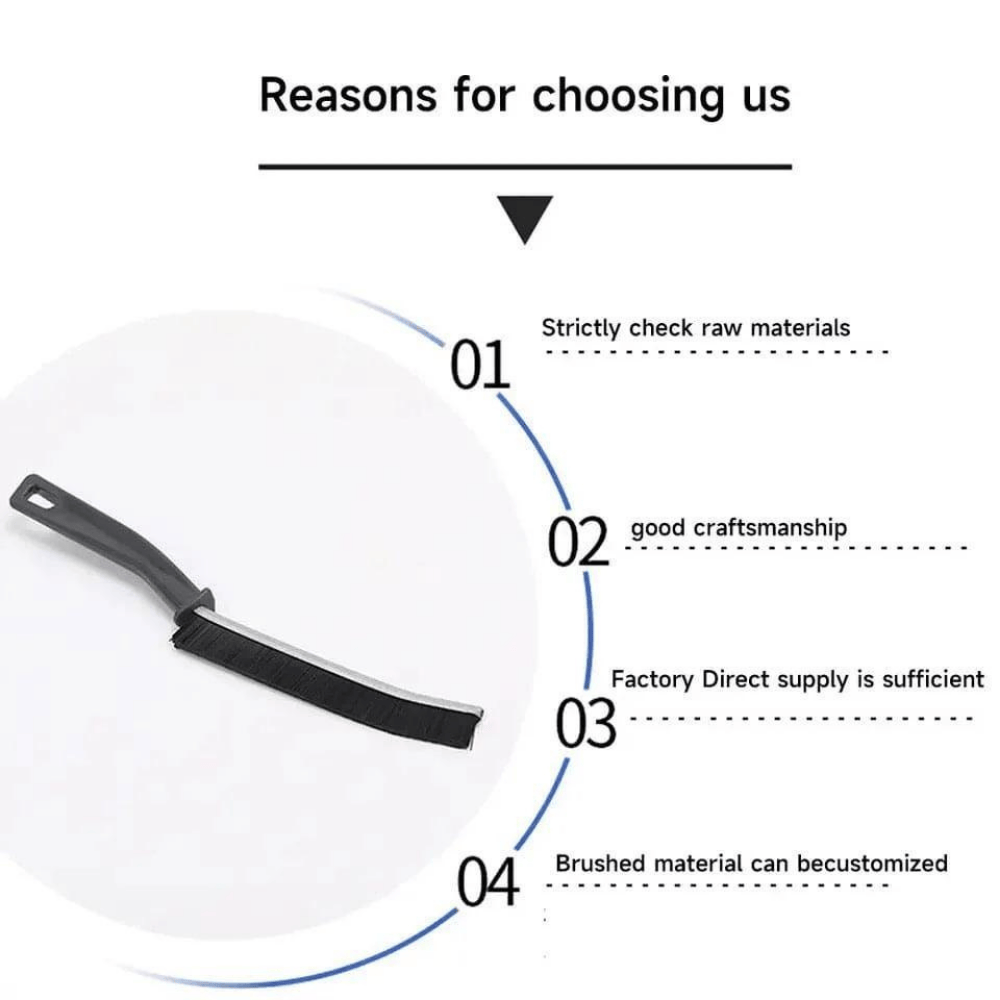 Measurement showing dimensions of the cleaning brush
