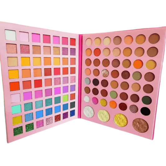 closeup-view of Eye Shadow Palette showing vibrant shades