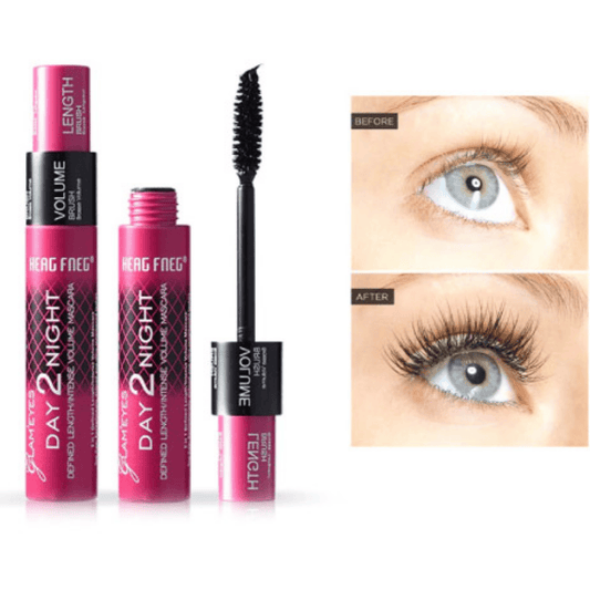 closeup-view of Double Mascara Day 2 Night showing both brush ends