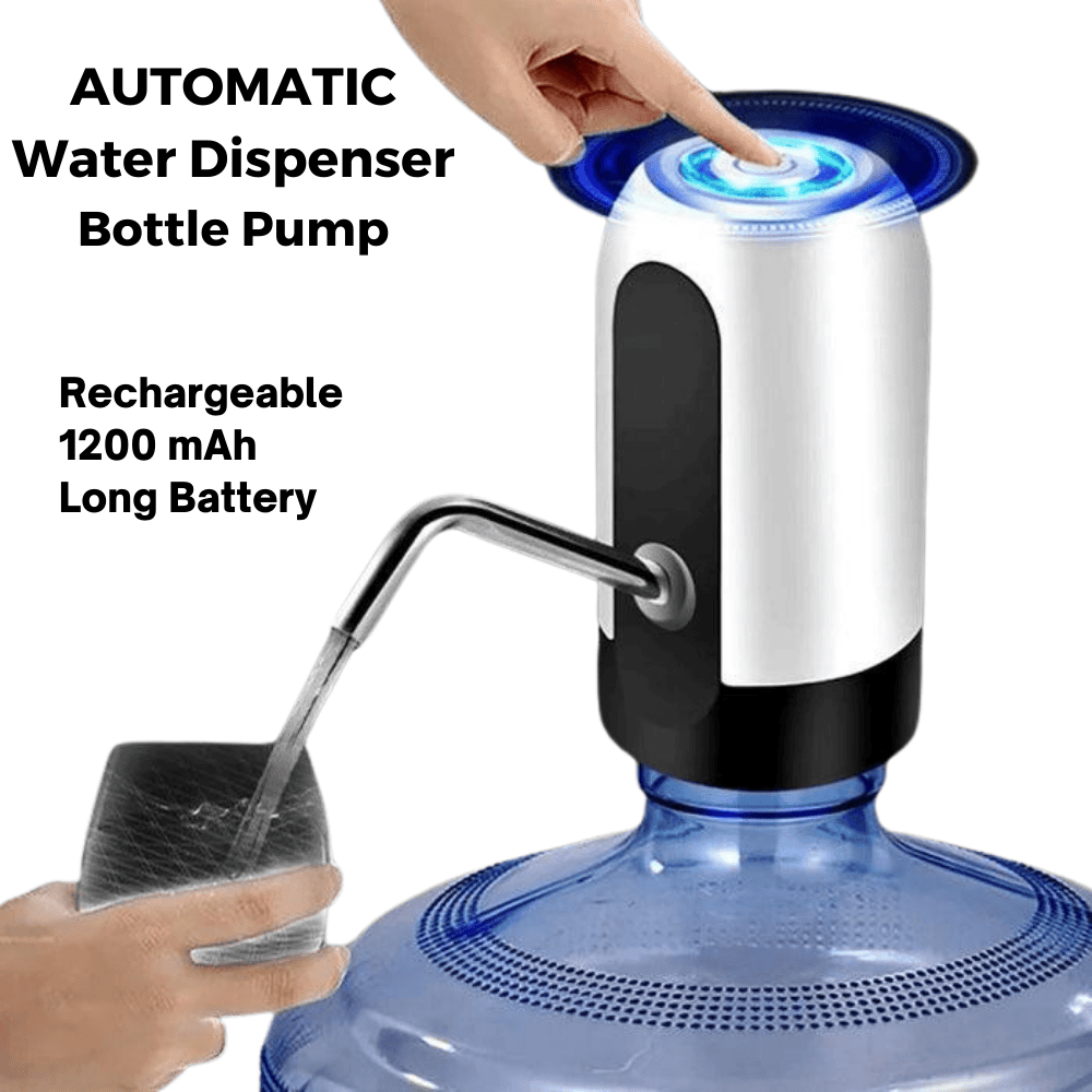 Detailed view of water outlet spout on dispenser