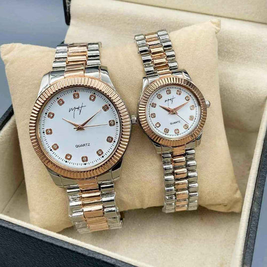 Couple Pair Watch with Gift Box | Elegant His & Her Wristwatches