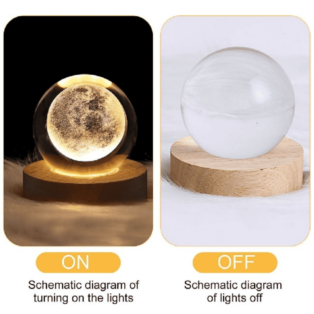 Easy press button on wooden base for light control