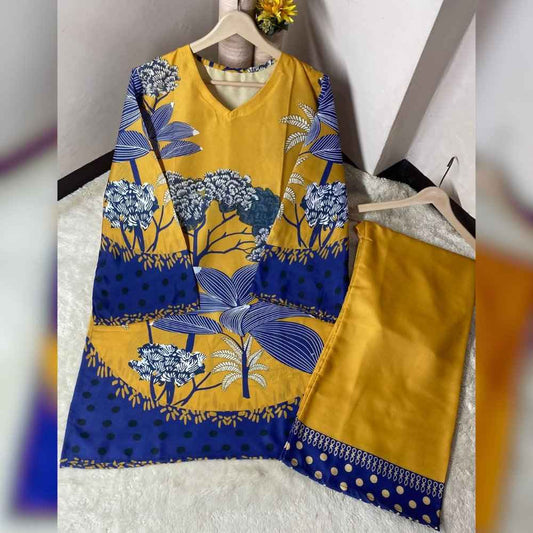 Digital Printed Swiss Lawn 2 Piece Suit – Shirt & Trouser | Soft Swiss Lawn Fabric I Design 19