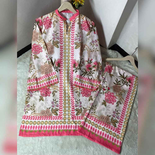 Digital Printed Swiss Lawn 2 Piece Suit – Shirt & Trouser | Soft Swiss Lawn Fabric I Design 22