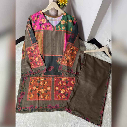 Digital Printed Swiss Lawn 2 Piece Suit – Shirt & Trouser | Soft Swiss Lawn Fabric I Design 24