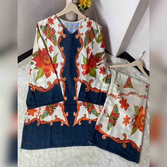 Digital Printed Swiss Lawn 2 Piece Suit – Shirt & Trouser | Soft Swiss Lawn Fabric I Design 26