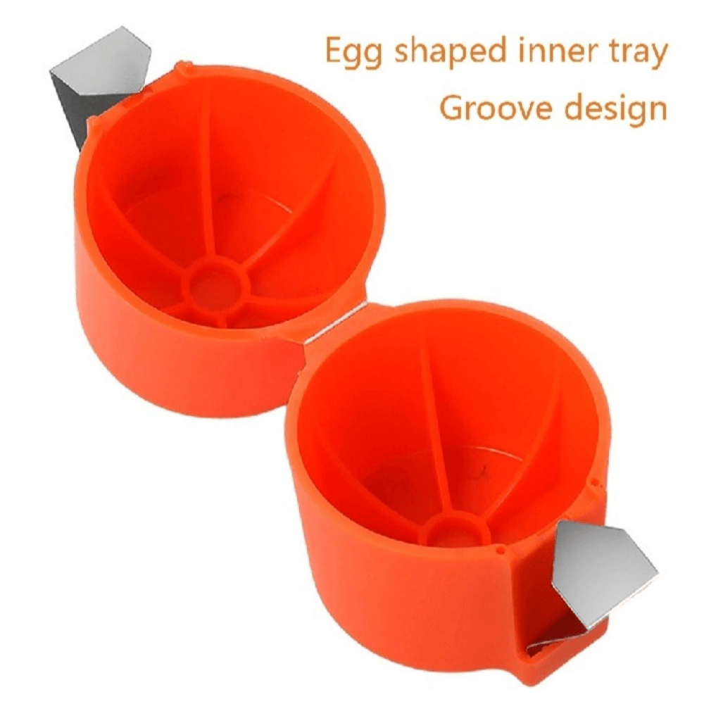 Close-up view of the egg opener's inner mechanism