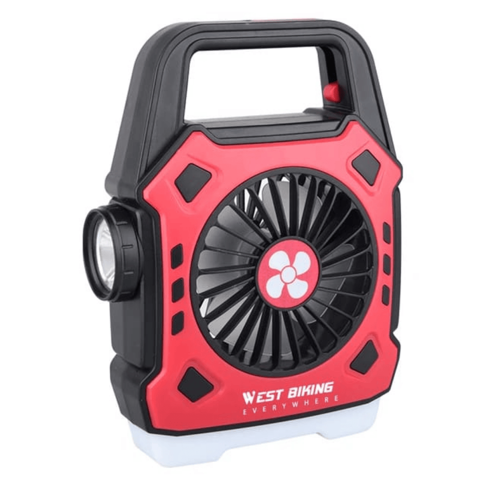 front-look-red showing the fan in red color with visible LED and controls