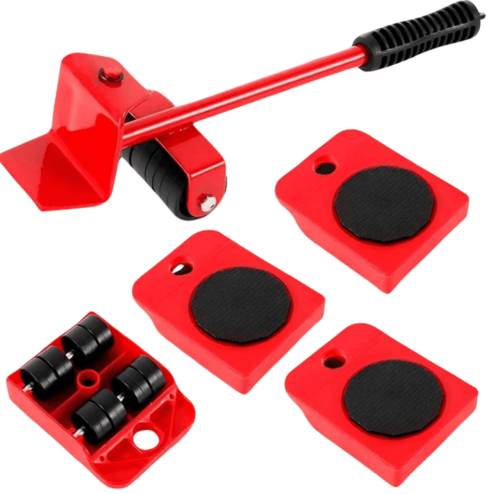 Close-up of individual components of the mover kit