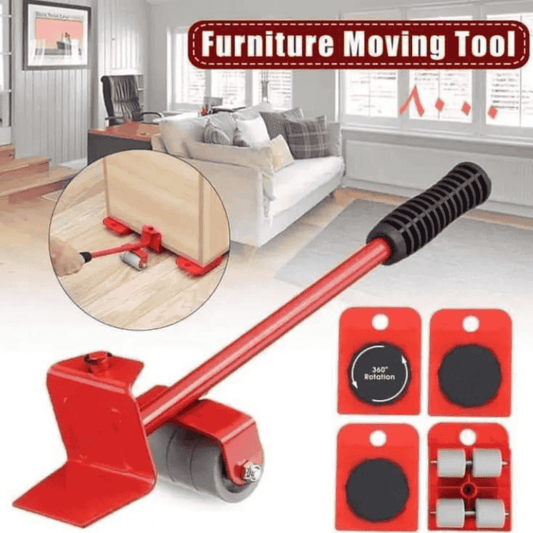 Open view of the furniture mover kit ready for use