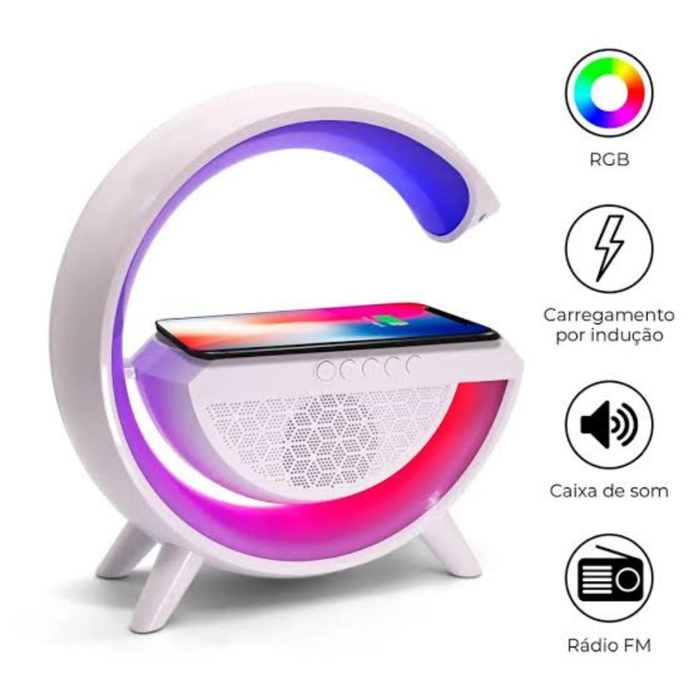 Side View of G Shaped Wireless Charging Lamp
