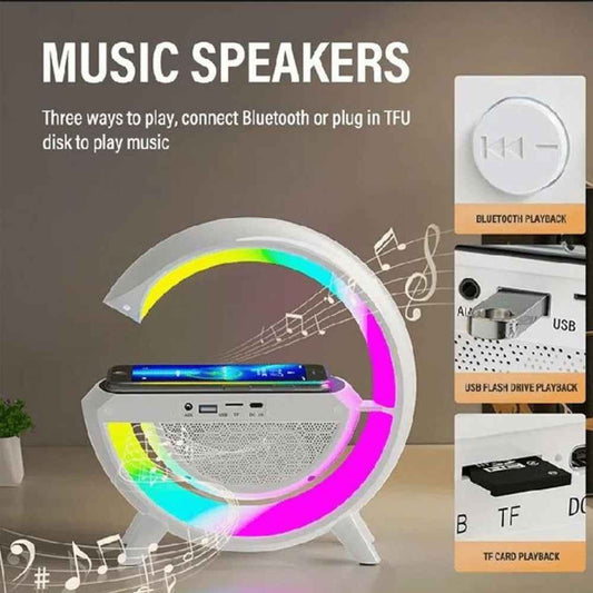 G Shape Lamp with Bluetooth Speaker & Wireless Charging Dock
