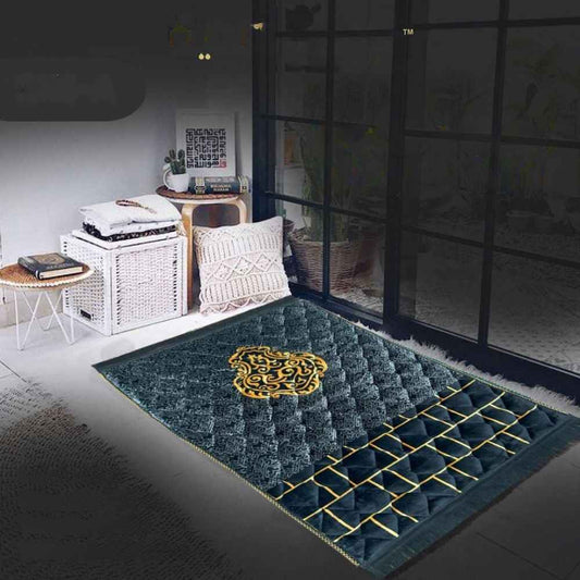 Prayer Mat Gold Series – Super Soft Mink Janamaz with Premium Lace Border