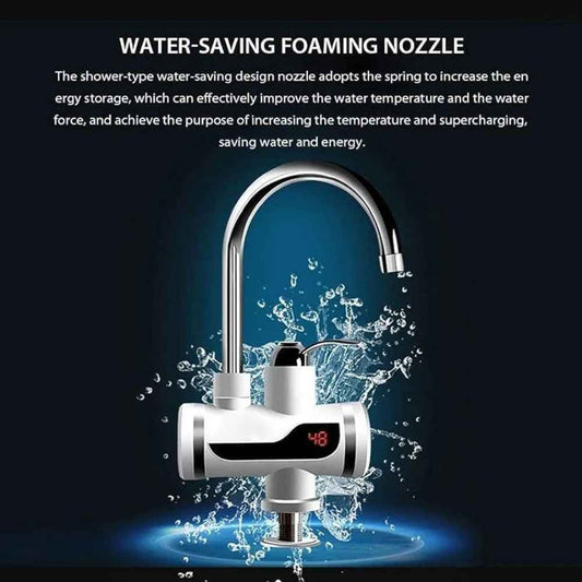 Electric Water Heater Faucet Tap With LED Temperature Display | Instant Hot Water