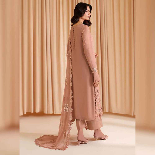 Iznik Chiffon Embroidered Suit – 3 Piece Unstitched Dress for Women