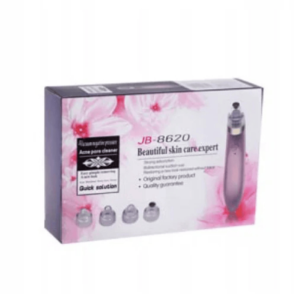 Box of JB-8620 skin care device with floral design on a white background