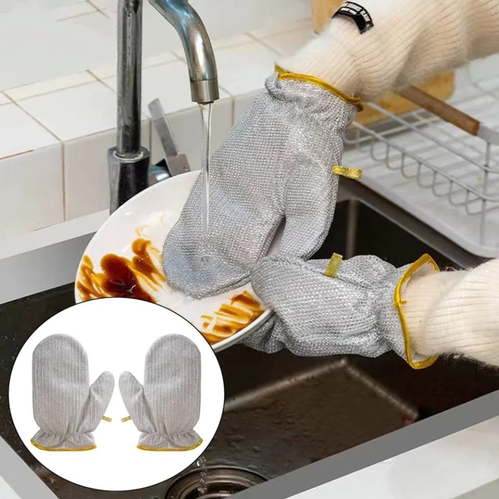 Using brush on flat kitchen surface