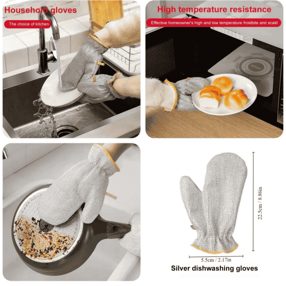 Scrub brush cleaning utensils and cutlery
