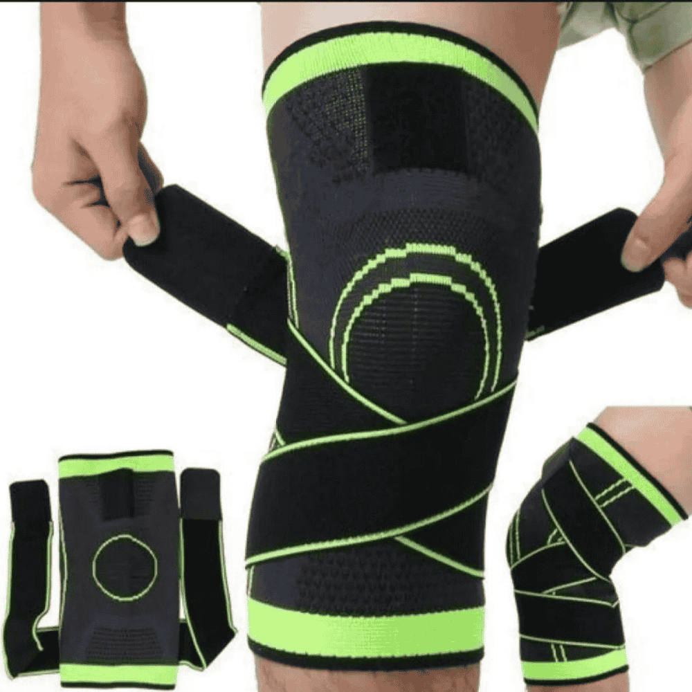 Closeup detail of Knee Grip compression sleeve