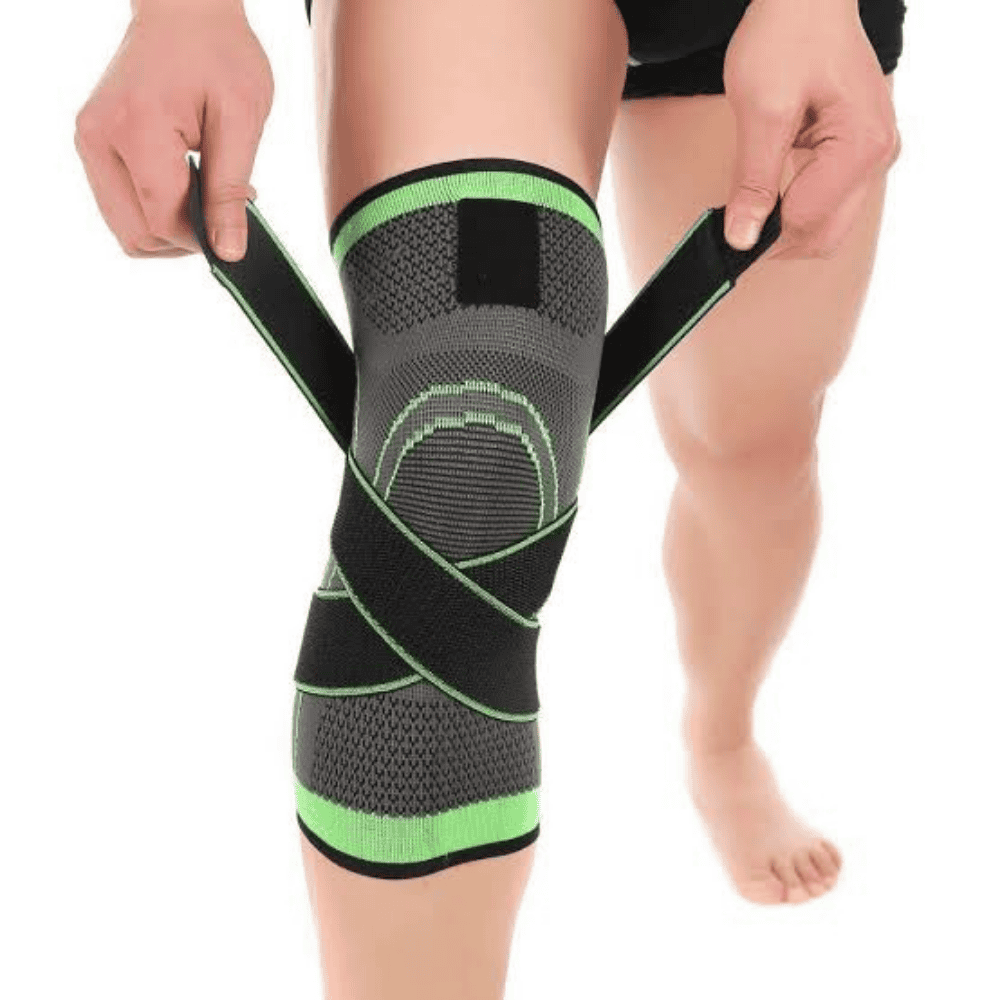 Full view of Knee Grip worn on knee