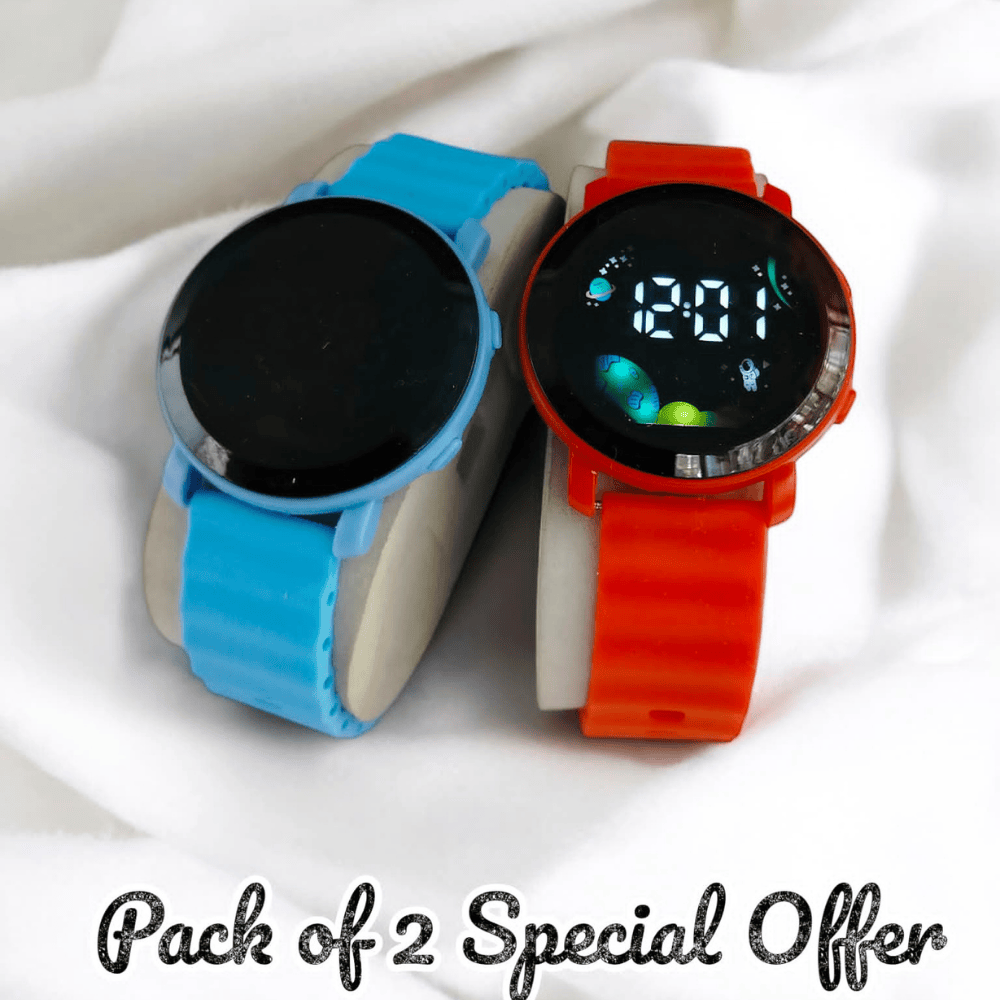 Close-up of the LED watch for kids.