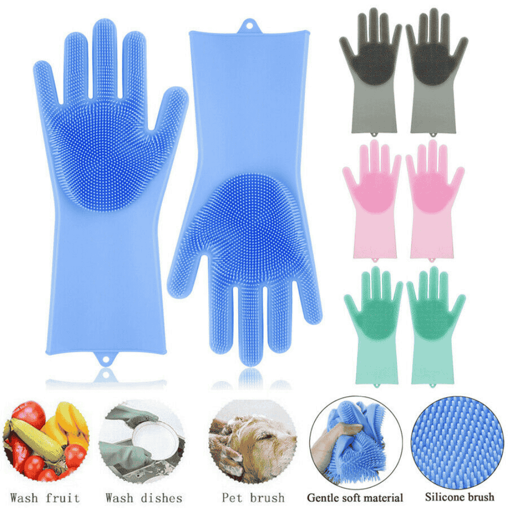 Full color options of reusable silicone gloves