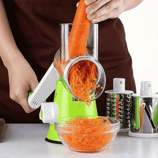 Grater being used for slicing vegetables