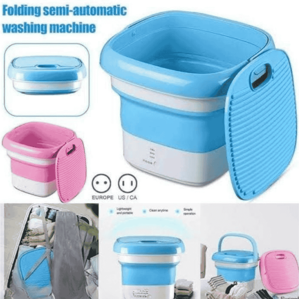 Washer in its folded state for easy storage