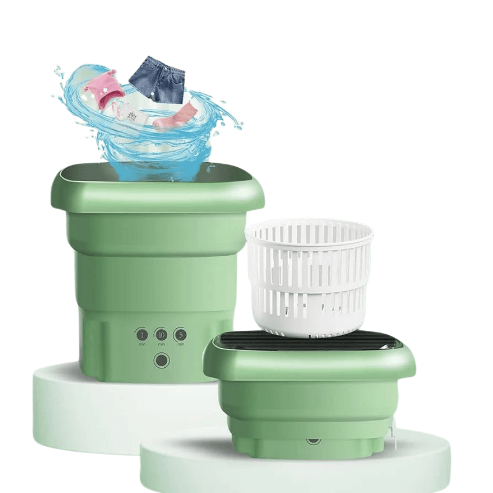 Front view of the mini foldable washing machine