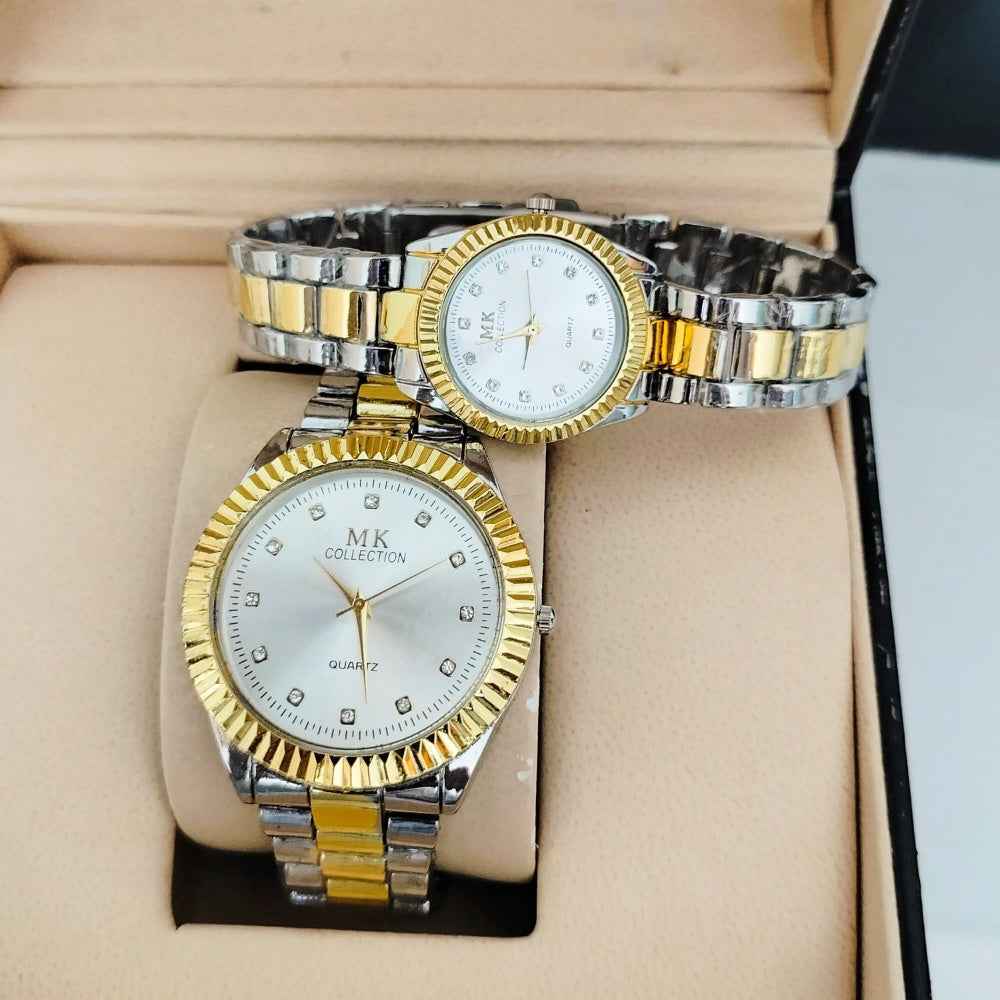 MK Couple Pair Watches – Elegant Matching Set with Gift Box