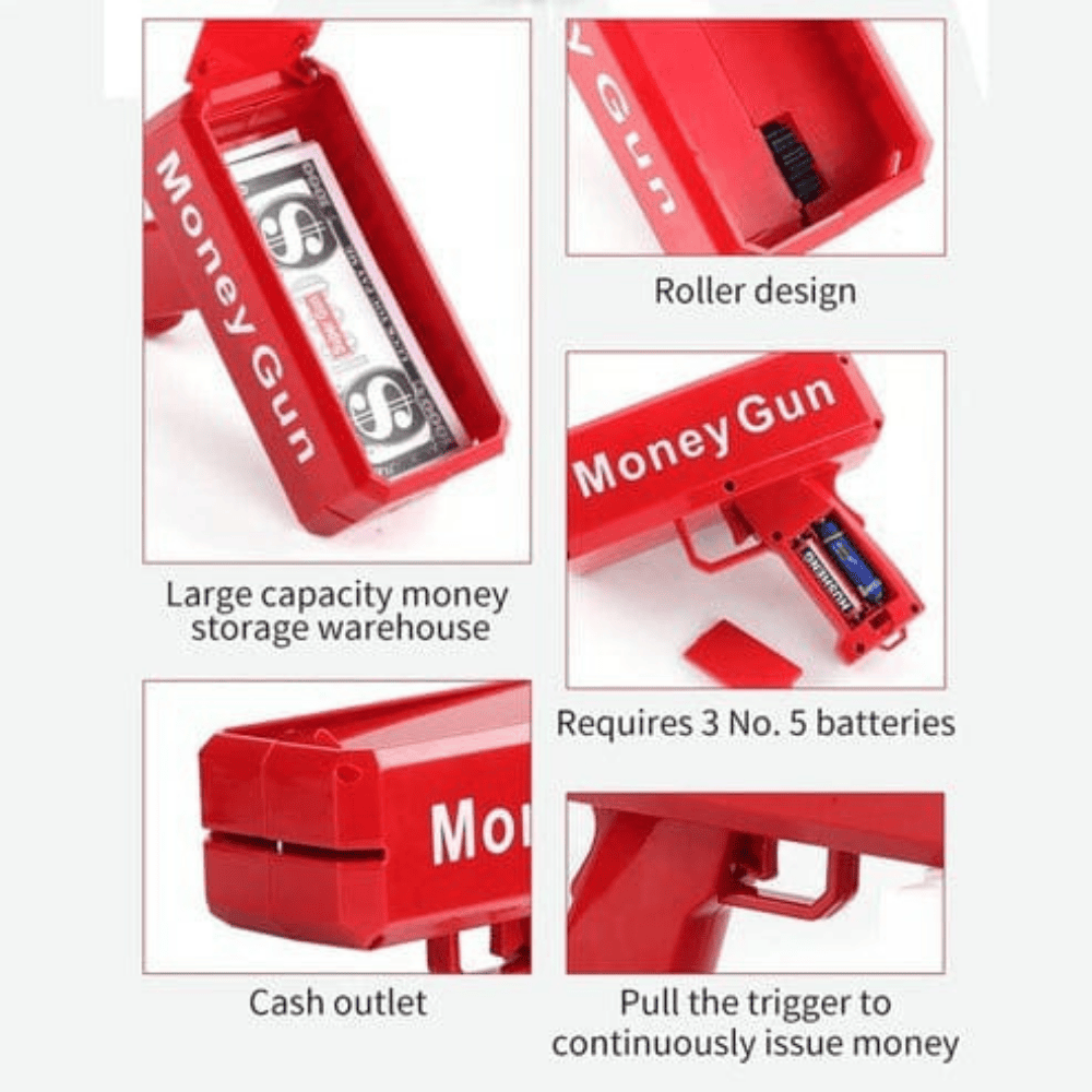 Front view highlighting trigger, chamber, and money slot