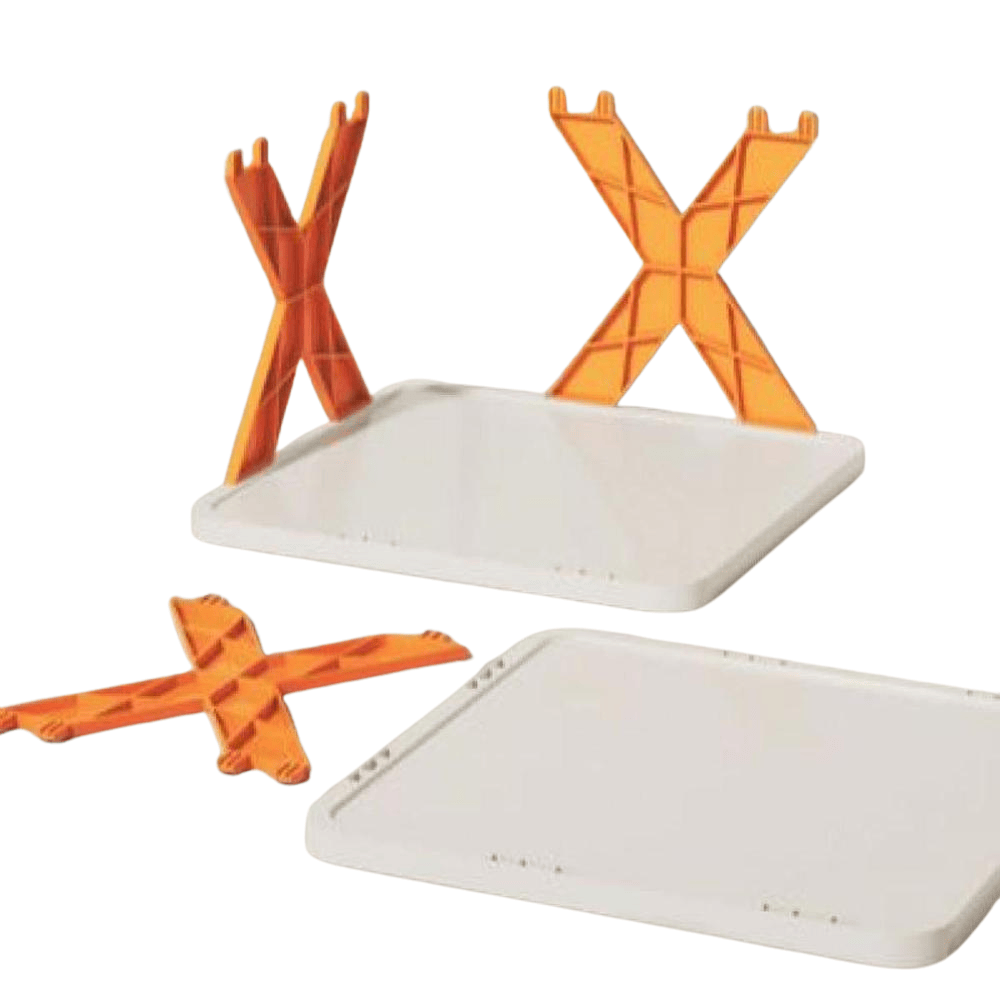 Disassembled parts of the 5-layer multi-functional rack