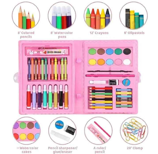 Multicolor Art Box Coloring Kit – 68 Piece Creative Colour Set for Kids