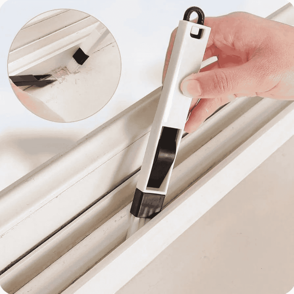 Close-up of 2-in-1 multipurpose cleaning brush