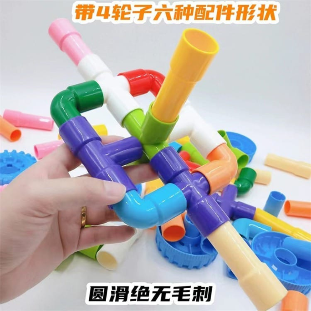 Basic pipe shape made using building blocks