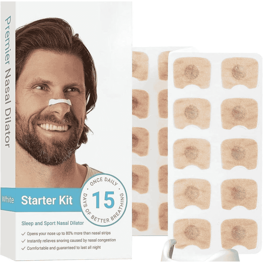 Complete view of reusable nasal dilator for breathing