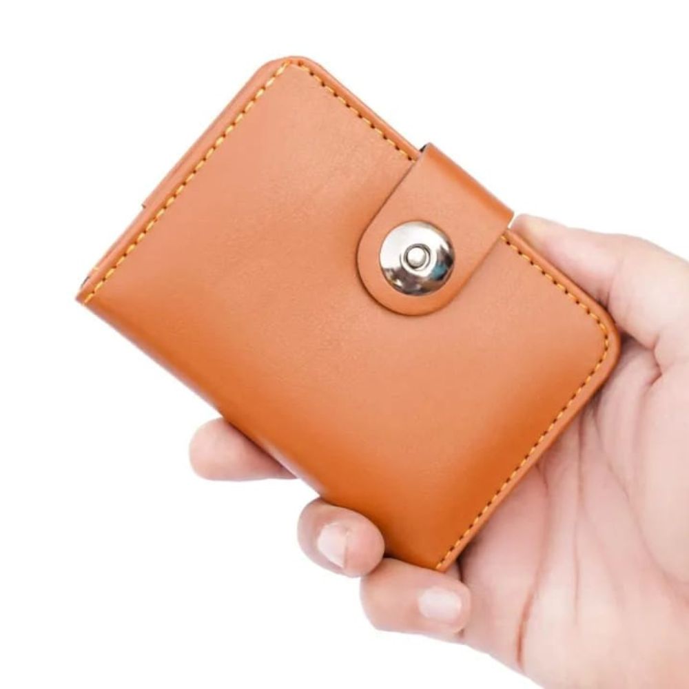 Small Camel Leather Wallet with Cardholder – ShopFirst.pk
