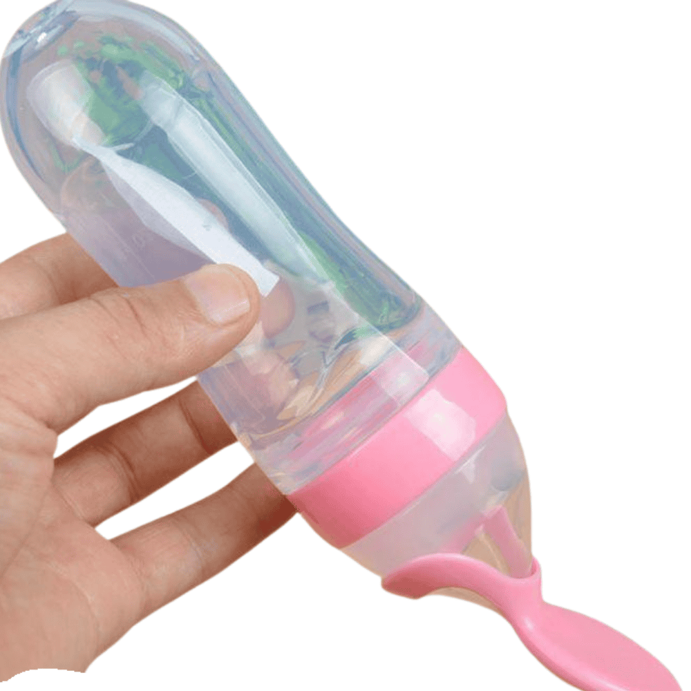Close-up of spoon shape and silicone material