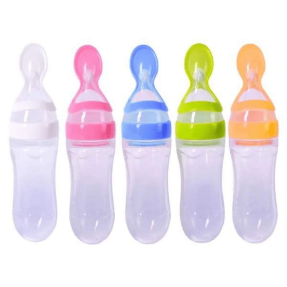 Full image of baby spoon feeder in assorted colors
