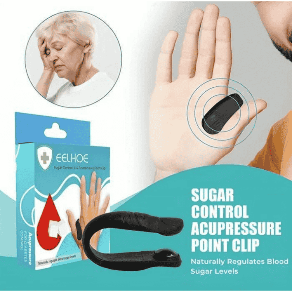 Sugar Control Acupressure Clip labeled view